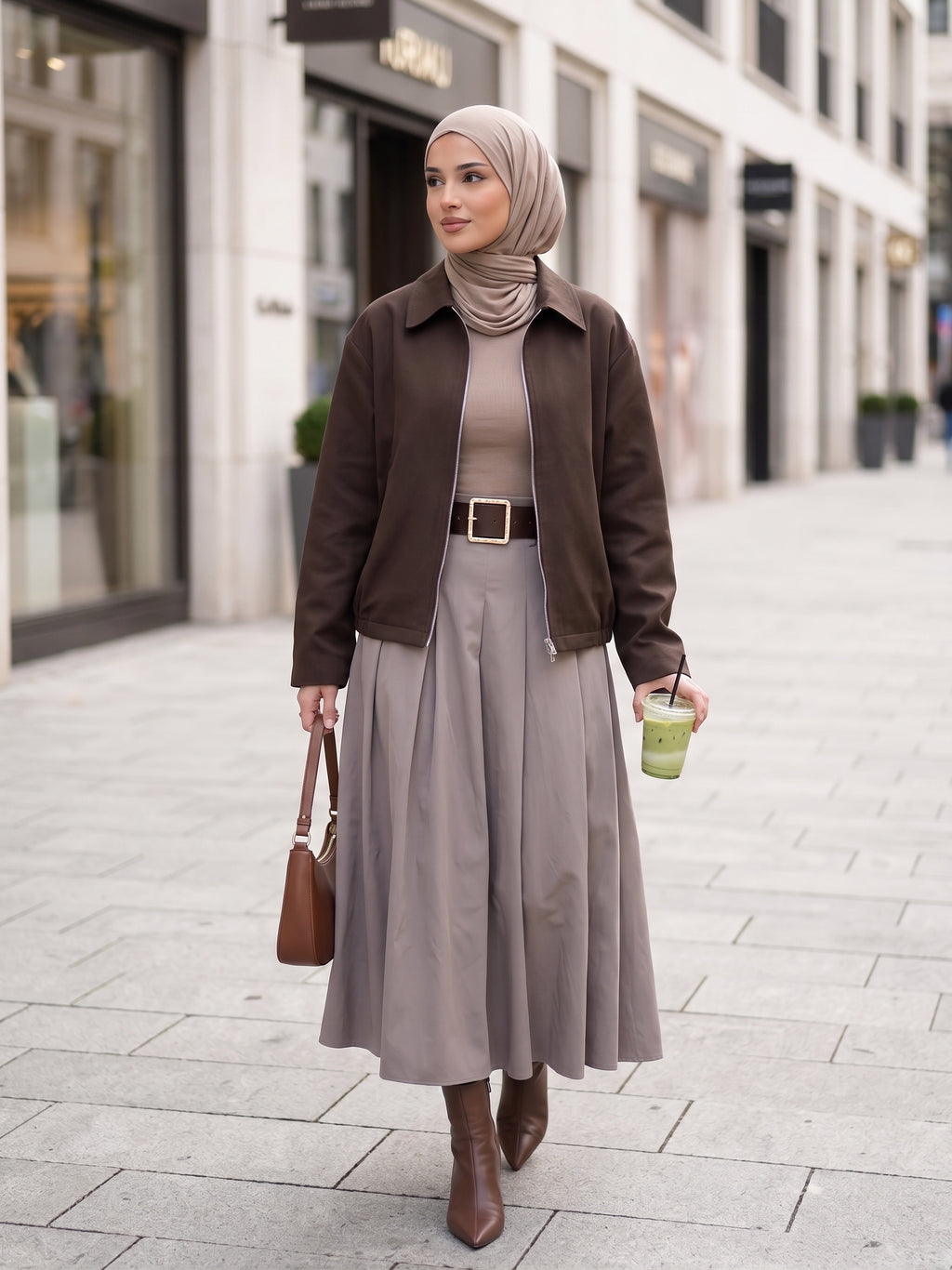 Veste Bomber Oversize Zippée
