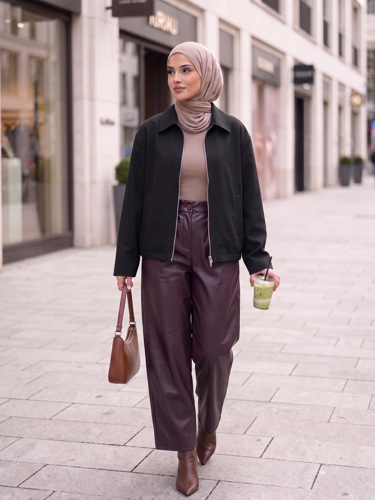 Veste Bomber Oversize Zippée