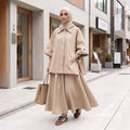 Trench Court Oversize Manches Trois-Quarts