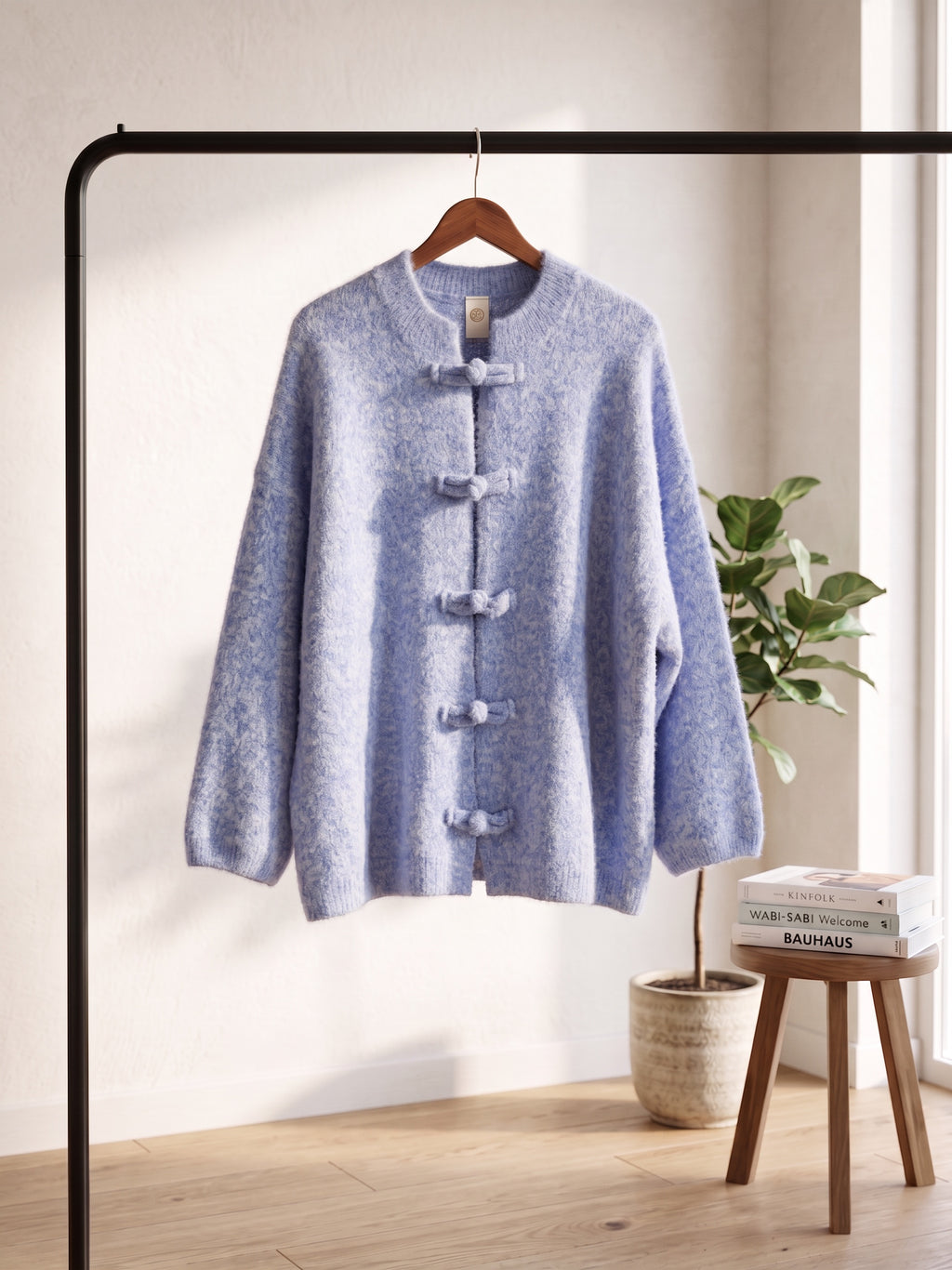 Pull Gilet en Laine Style Japonais Coupe Large