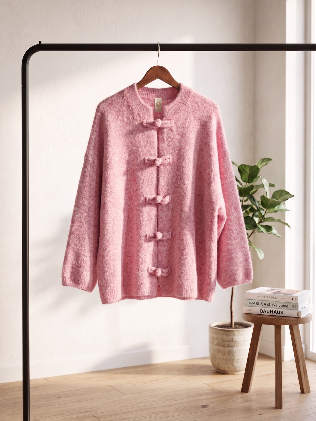 Pull Gilet en Laine Style Japonais Coupe Large