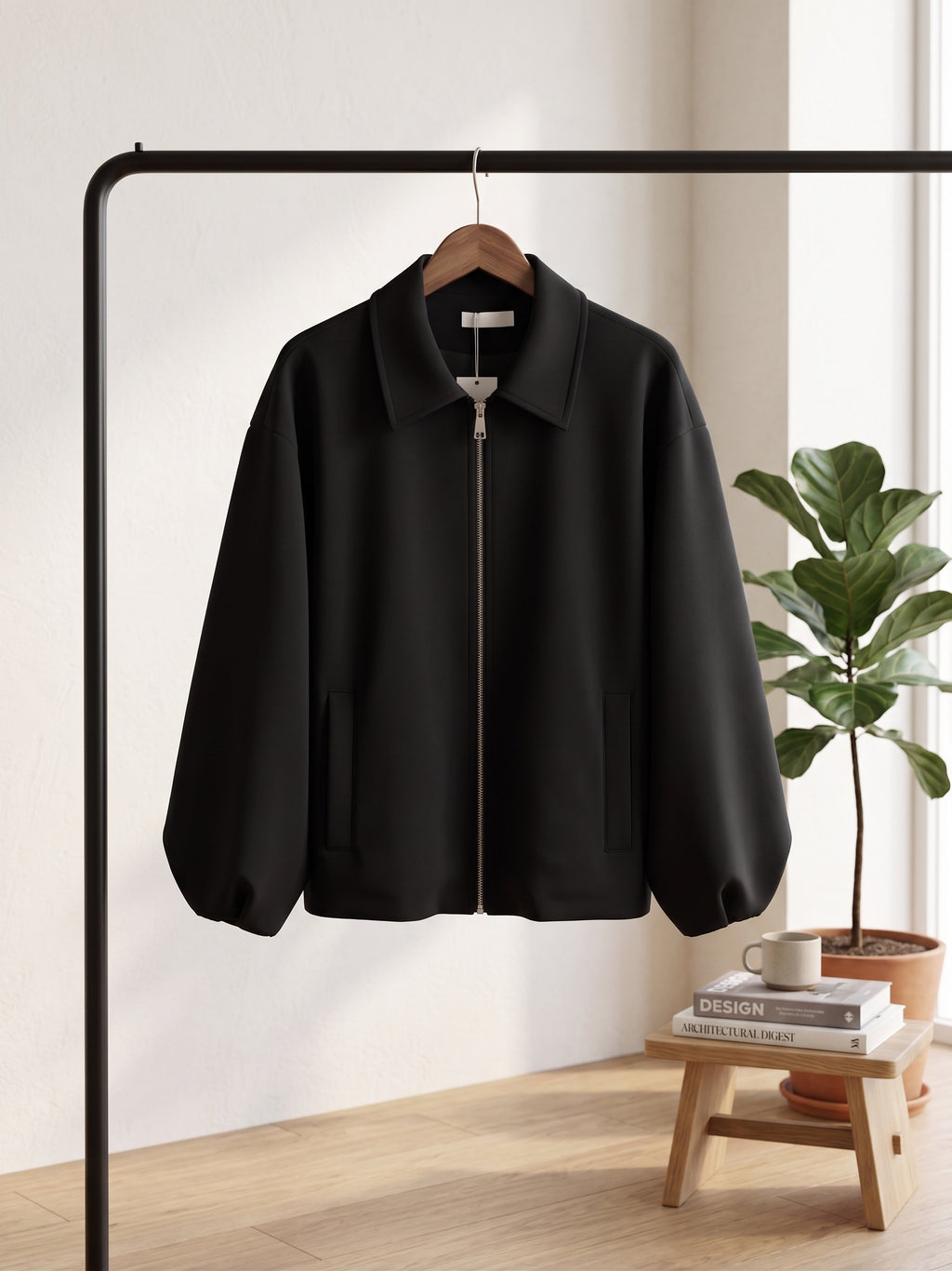 Veste Bomber Oversize Zippée